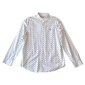 Original Penguin White Novelty Print Long Sleeve Button Down Shirt Large